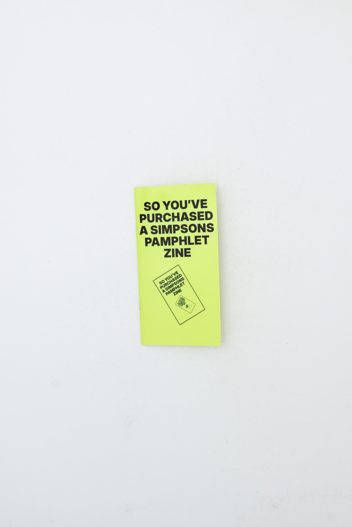 So You've Purchased a Simpsons Pamphlet Zine