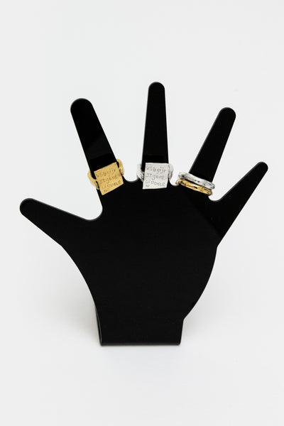 Good Sleep Ring (Z Z Z Z Z Z Z Z Z Z) in Gold - Lucy Clout